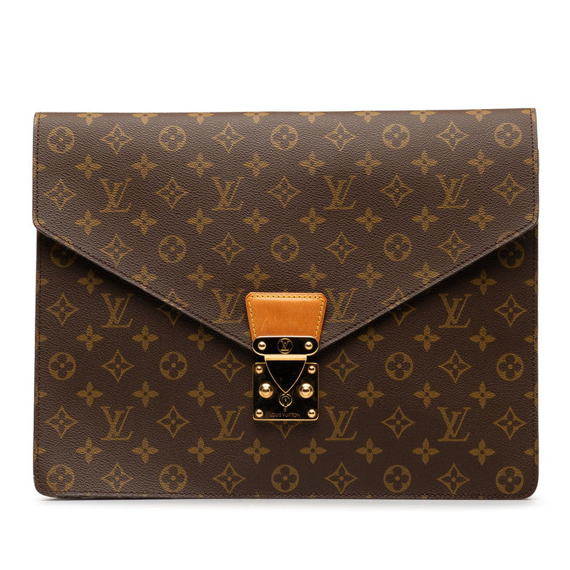 Louis Vuitton Monogram Porte Document M53335 Brown PVC Leather m