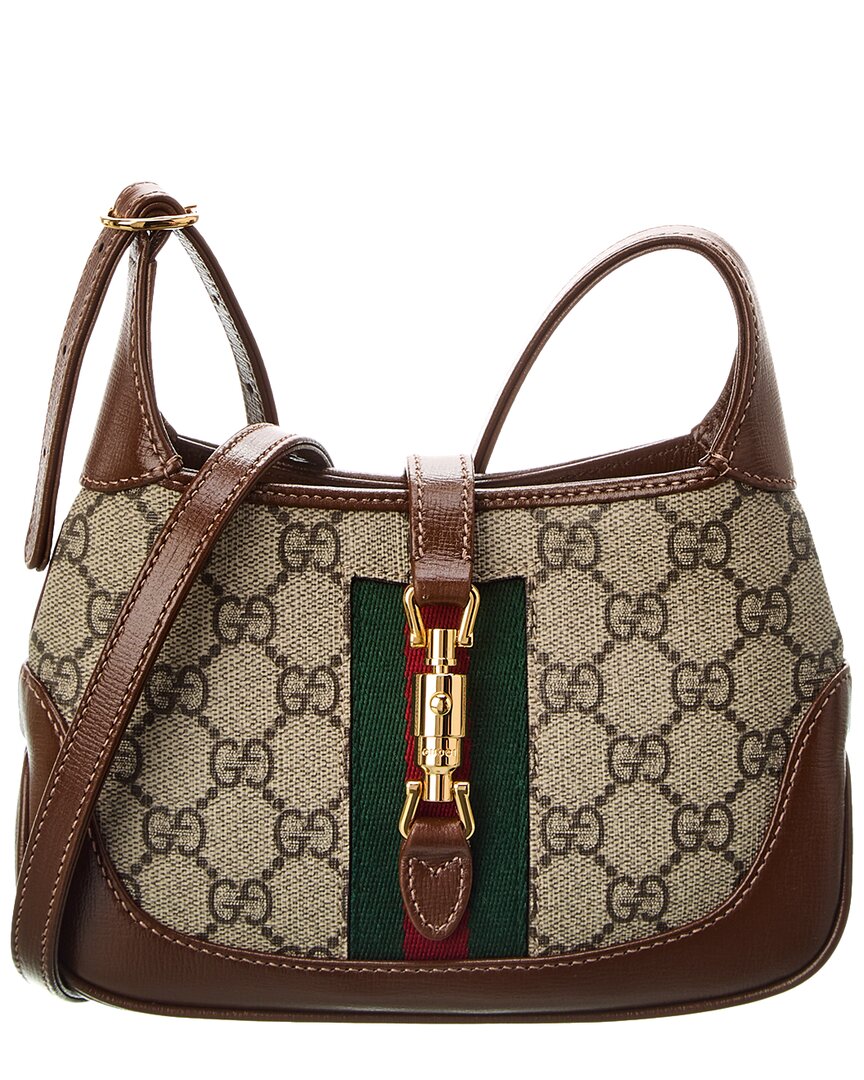Luxury Gucci Trending 2025 Jackie 1961 Mini GG Supreme Canvas & Leather Shoulder Bag