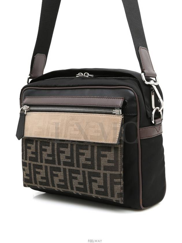 Luxury Fendi FF East West Black Cross Bag 7VA487 Camera