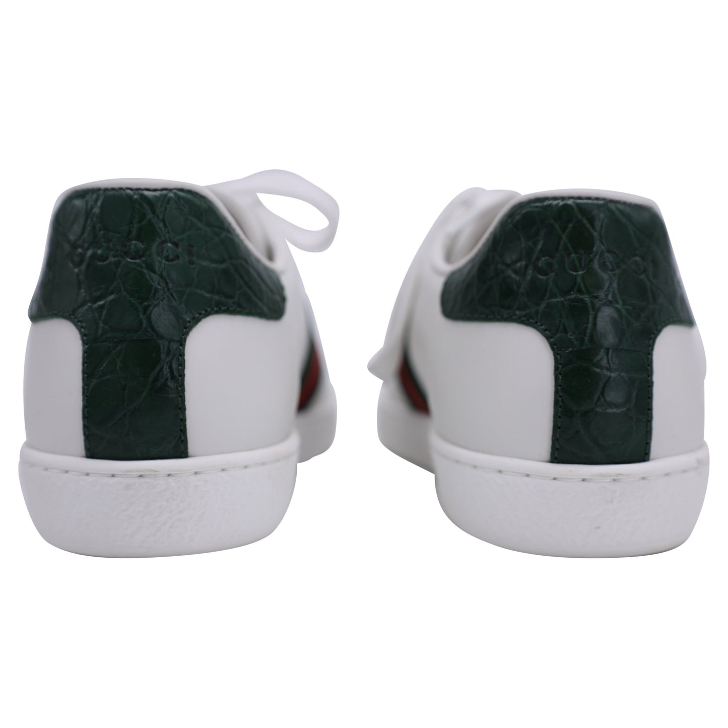 Gucci Women's Ace Sneaker with Web Detail in White Leather