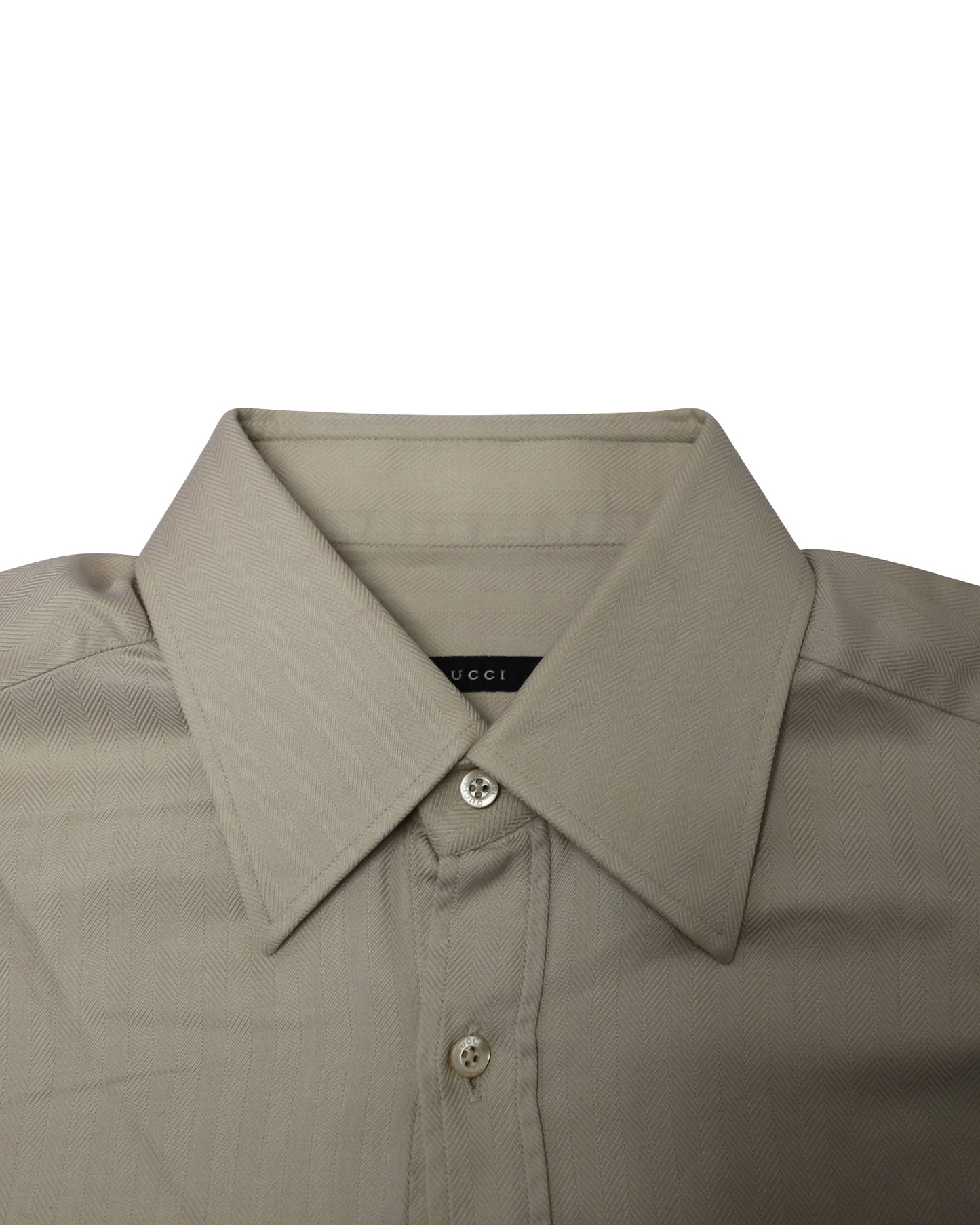 Luxury Gucci Trending 2025 Button Down Shirt in Beige Cotton