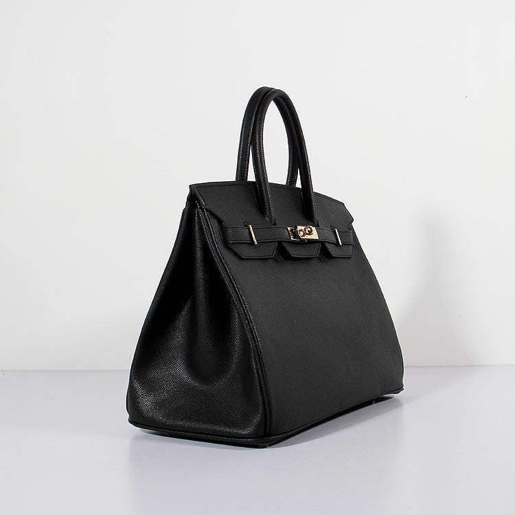Luxury Hermes 35cm Birkin Bag Epsom Leather Black Gold