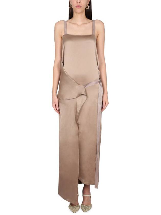 Luxury Fendi Midi One Piece FDC627ANQZ F1KE2 BEIGE O TAN
