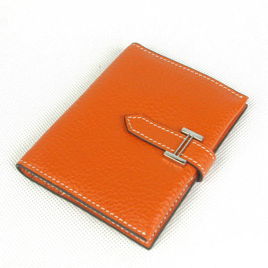 Luxury Hermes Wallet H009 Wallet Cow Leather Orange