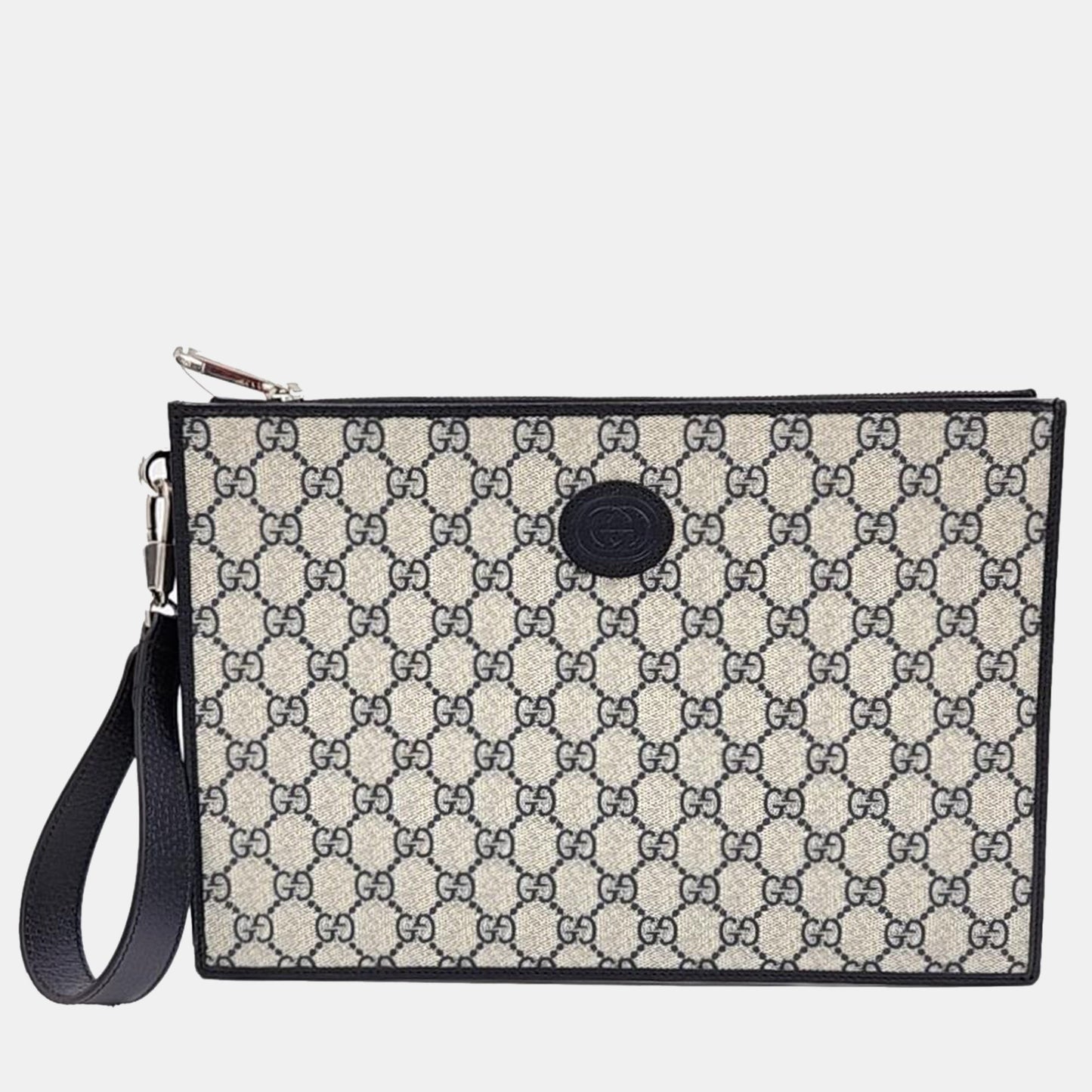Luxury Gucci Trending 2025 Beige GG Supreme Horsebit Pouch