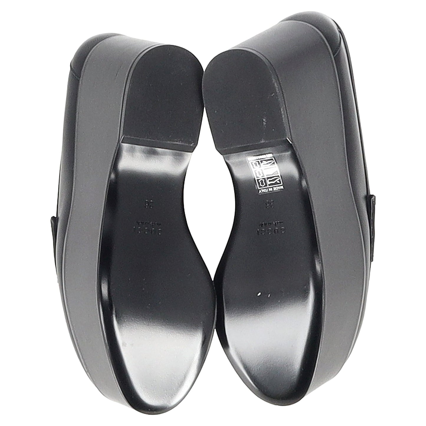Gucci Horsebit Platform Loafers in Black Leather