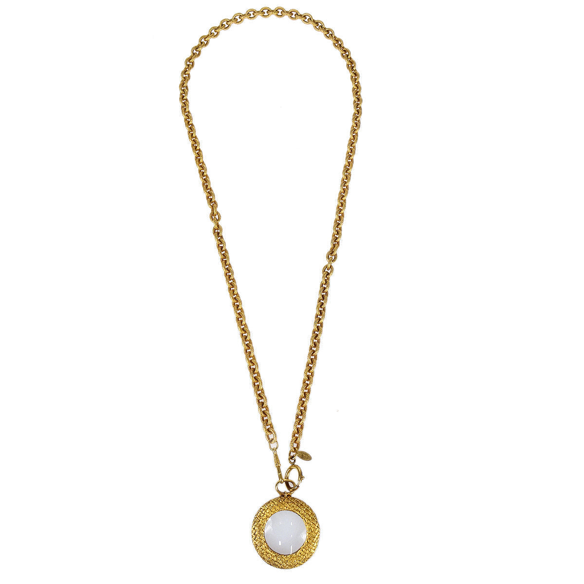 Luxury Chanel Medallion Gold Chain Loupe Necklace 3083/29