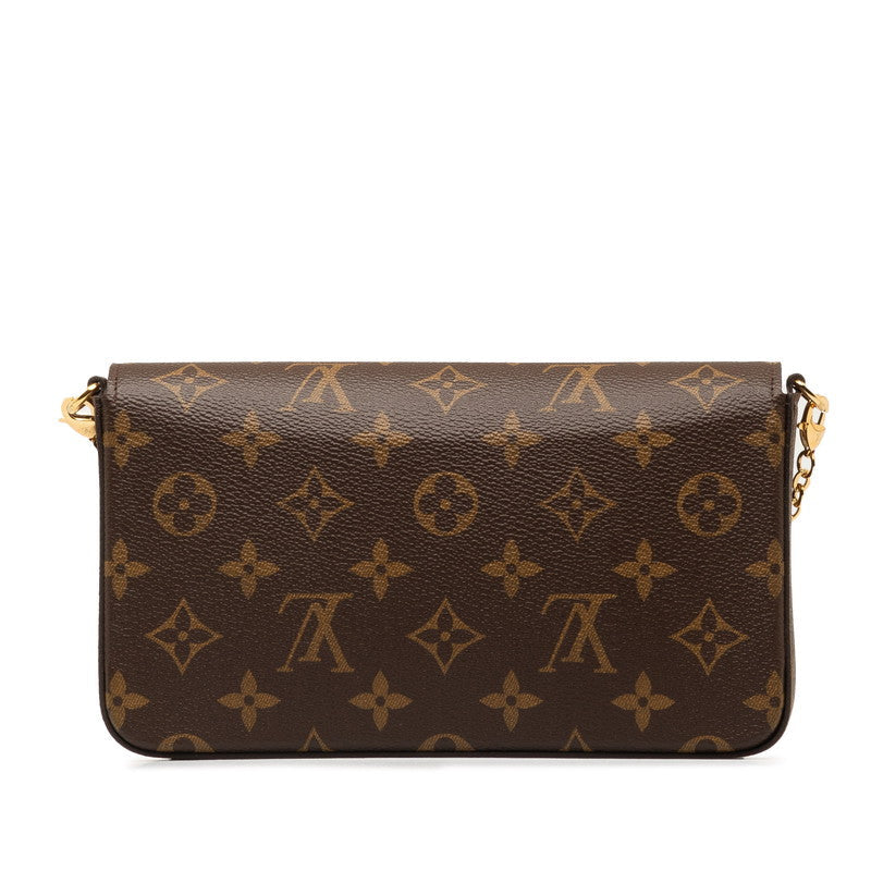 Louis Vuitton Monogram Pochette Felice Chain Shoulder Bag M81896 Brown PVC Leather  Louis Vuitton
