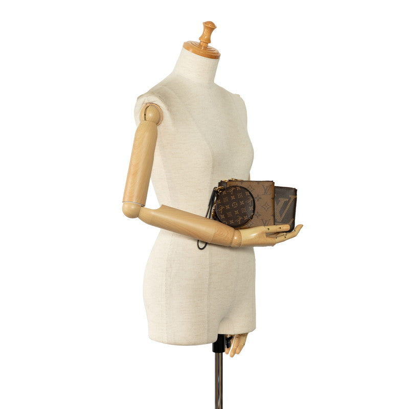 Louis Vuitton Monogram Giant Reversee Poschet Trio Poschet Accessory Pouch M68756 Brown PVC  Louis Vuitton