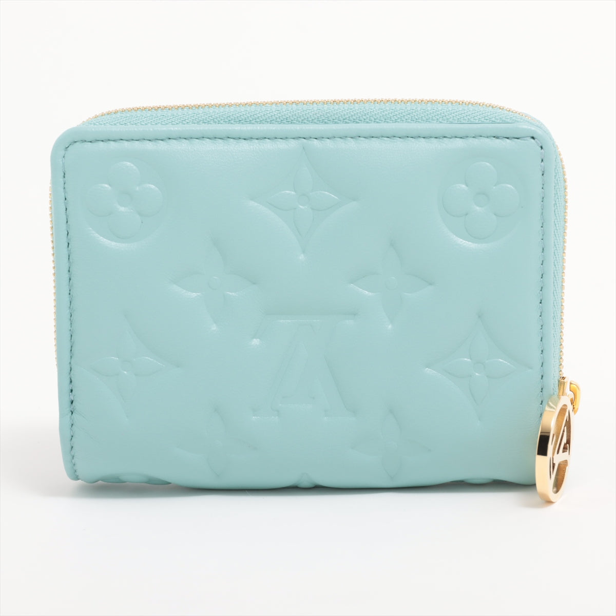 Louis Vuitton Monogram Embos Portefolio M82265 Blue Compact Wallet