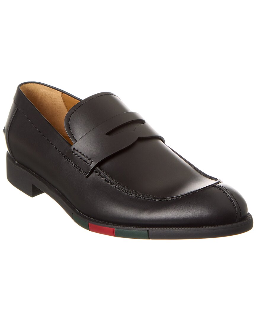 Luxury Gucci Trending 2025 Web Leather Loafer