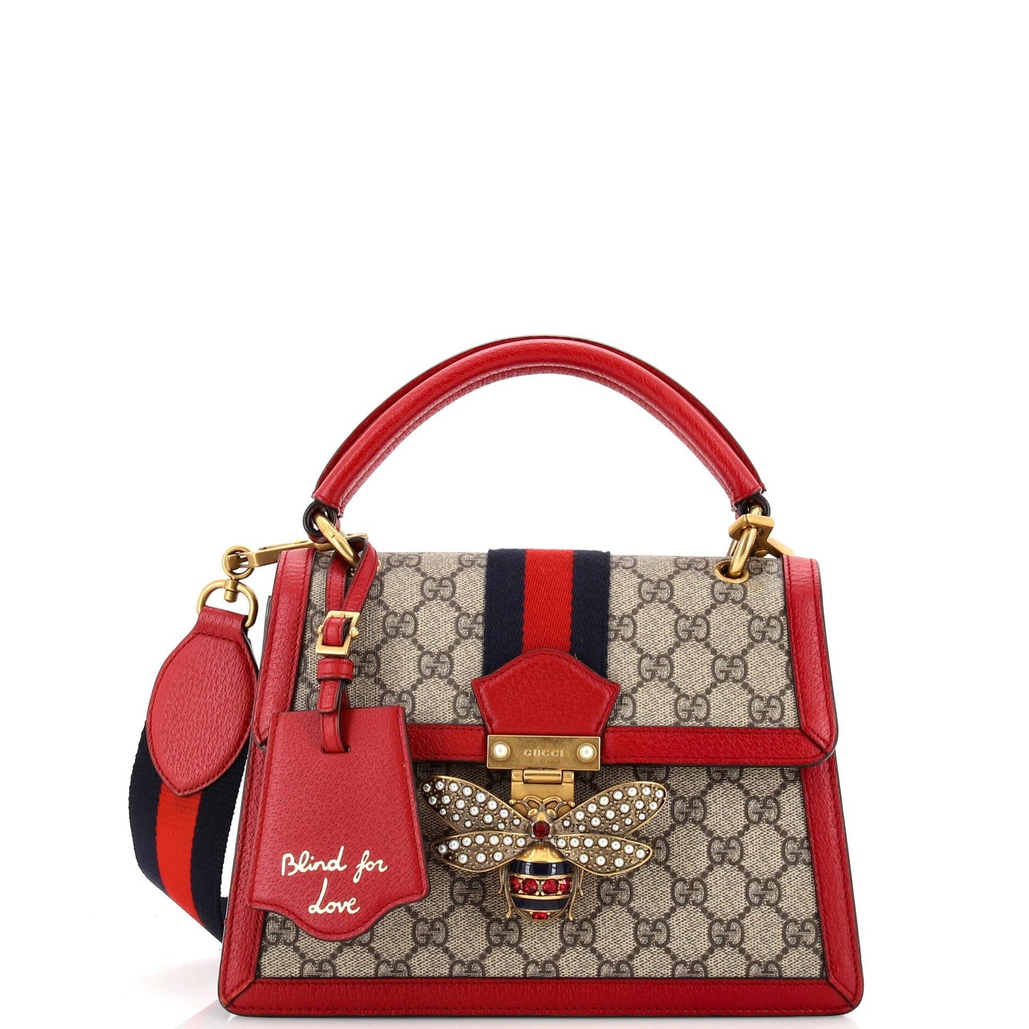 Luxury Gucci Trending 2025 Queen Margaret Top Handle Bag GG Coated Canvas Small