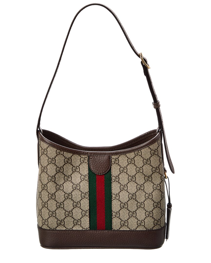 Luxury Gucci Trending 2025 Ophidia GG Small GG Supreme Canvas & Leather Shoulder Bag