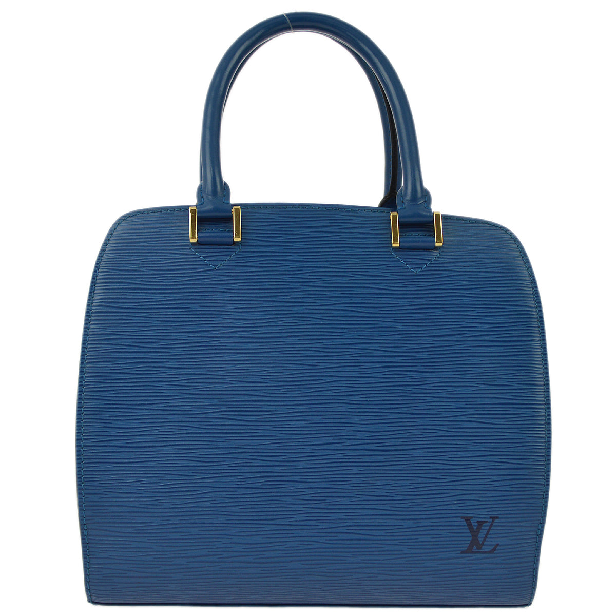 Louis Vuitton 1998 Blue Epi Pont Neuf Handbag M52055