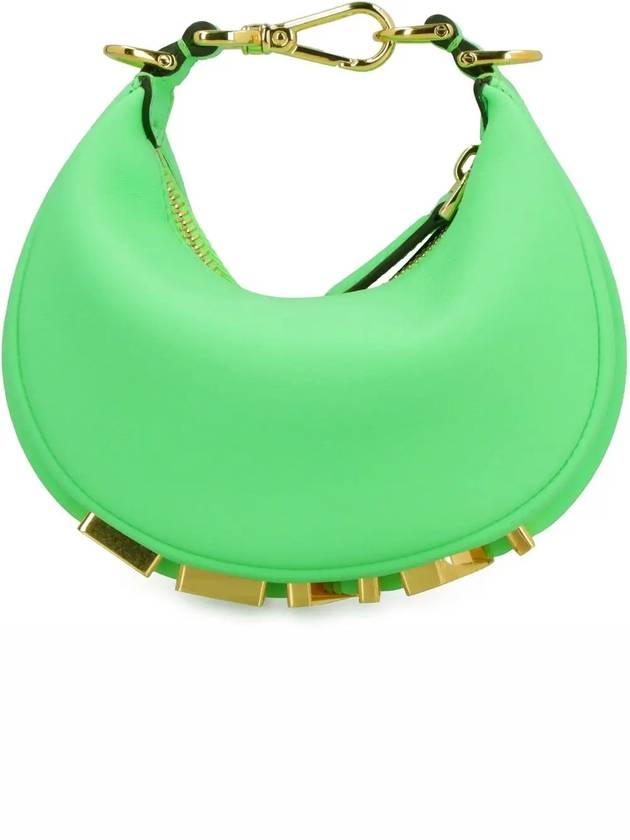 Luxury Fendi Nano Luxury Fendigraphy Hobo Tote Bag Neon Green