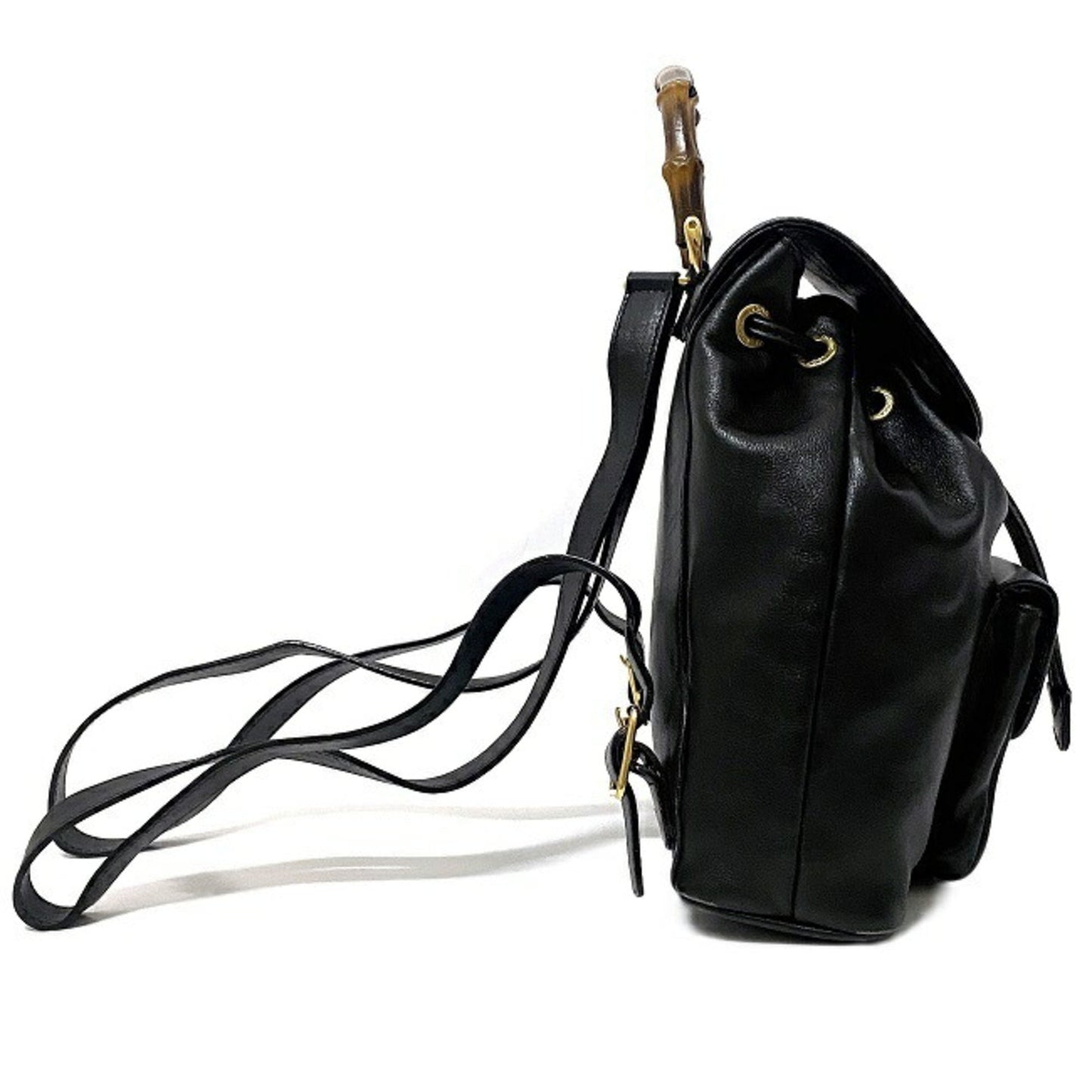 Gucci Bamboo  Leather Backpack Bag ()