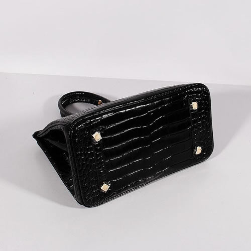 Luxury Hermes Birkin 30cm Crocodile Leather Bag With Strap Black Gold