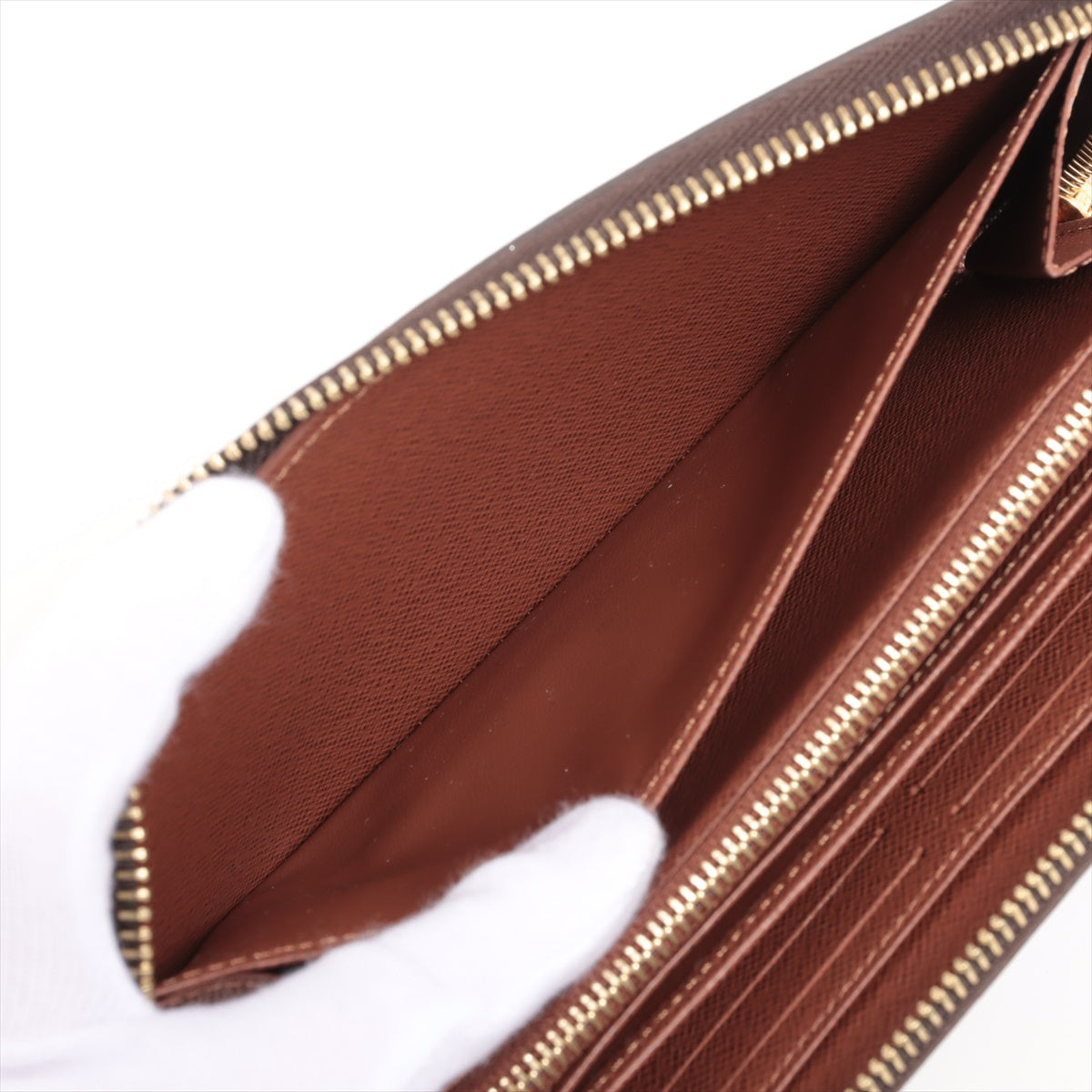 Louis Vuitton Monogram Zippyr Wallet M42616 Brown Round Zipper Wallet