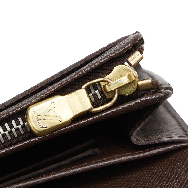 Louis Vuitton Double Fold Wallet N61736 Brown PVC Leather  Louis Vuitton