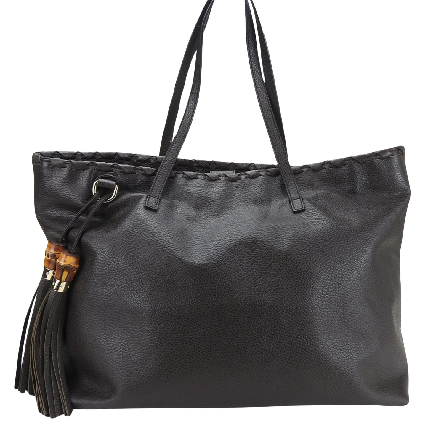 Luxury Gucci Trending 2025 Bamboo  Leather Tote Bag ()