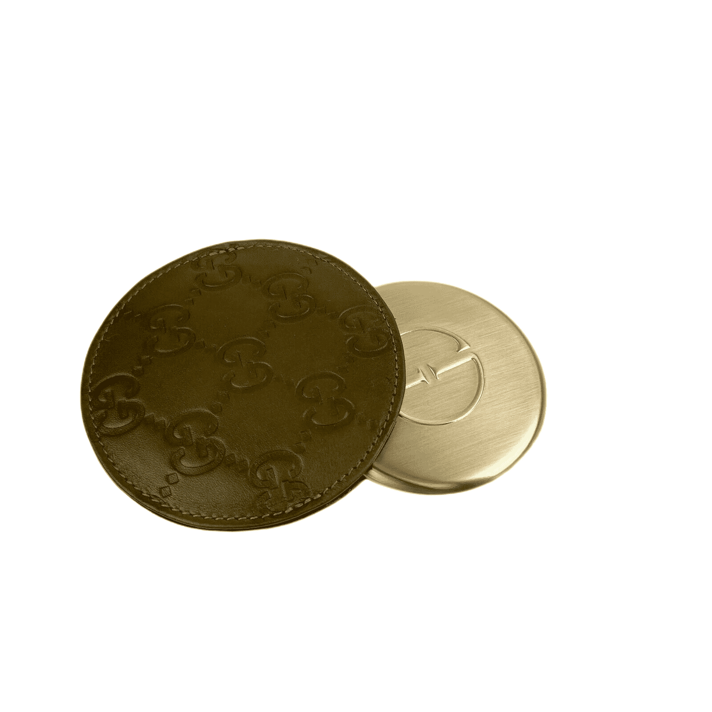Gucci Women's Guccissima Leather Compact Mirror with Pouch