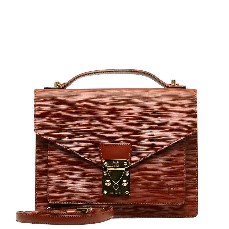 Louis Vuitton Epi Monsoon Shoulder Bag 2WAY M52123 Kenyan Brown PVC Leather  Louis Vuitton