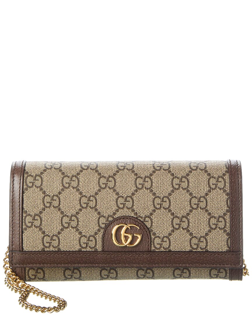 Luxury Gucci Trending 2025 Ophidia GG Supreme Canvas & Leather Wallet On Chain