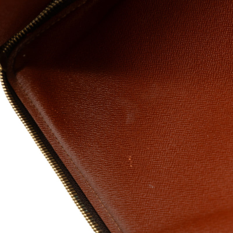 Louis Vuitton Monogram Push Documentary Backpack Briefcase M53456 Brown PVC Leather Men LOUIS VUITTON
