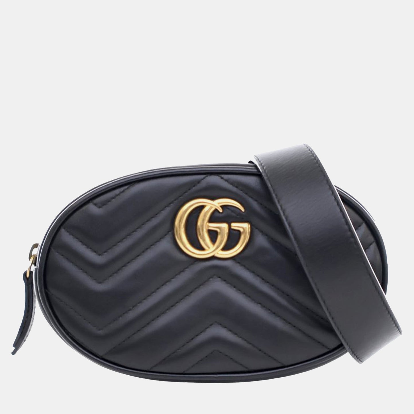 Luxury Gucci Trending 2025 GG Marmont Leather Matelasse Belt Bag