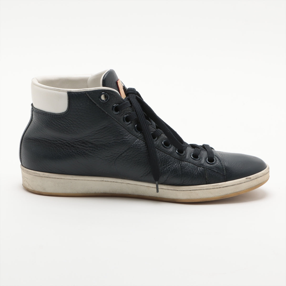 Louis Vuitton 12 Years Leather High-Cut Sneaker 6.5 Men WhiteNavy MS0182