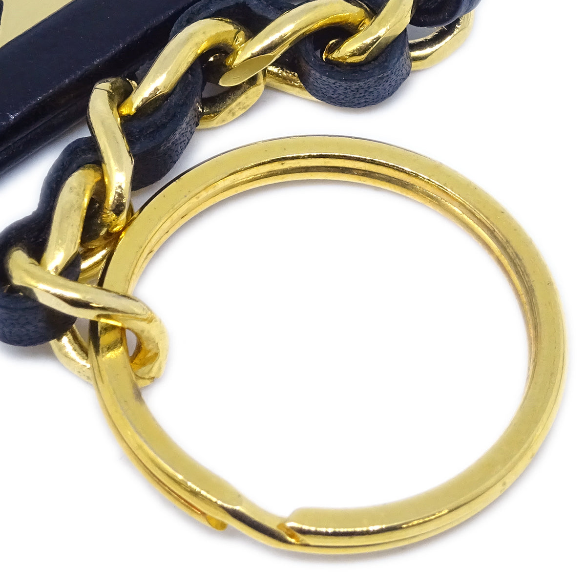 Chanel Gold Plate Key Chain Bag Charm 94P Small New