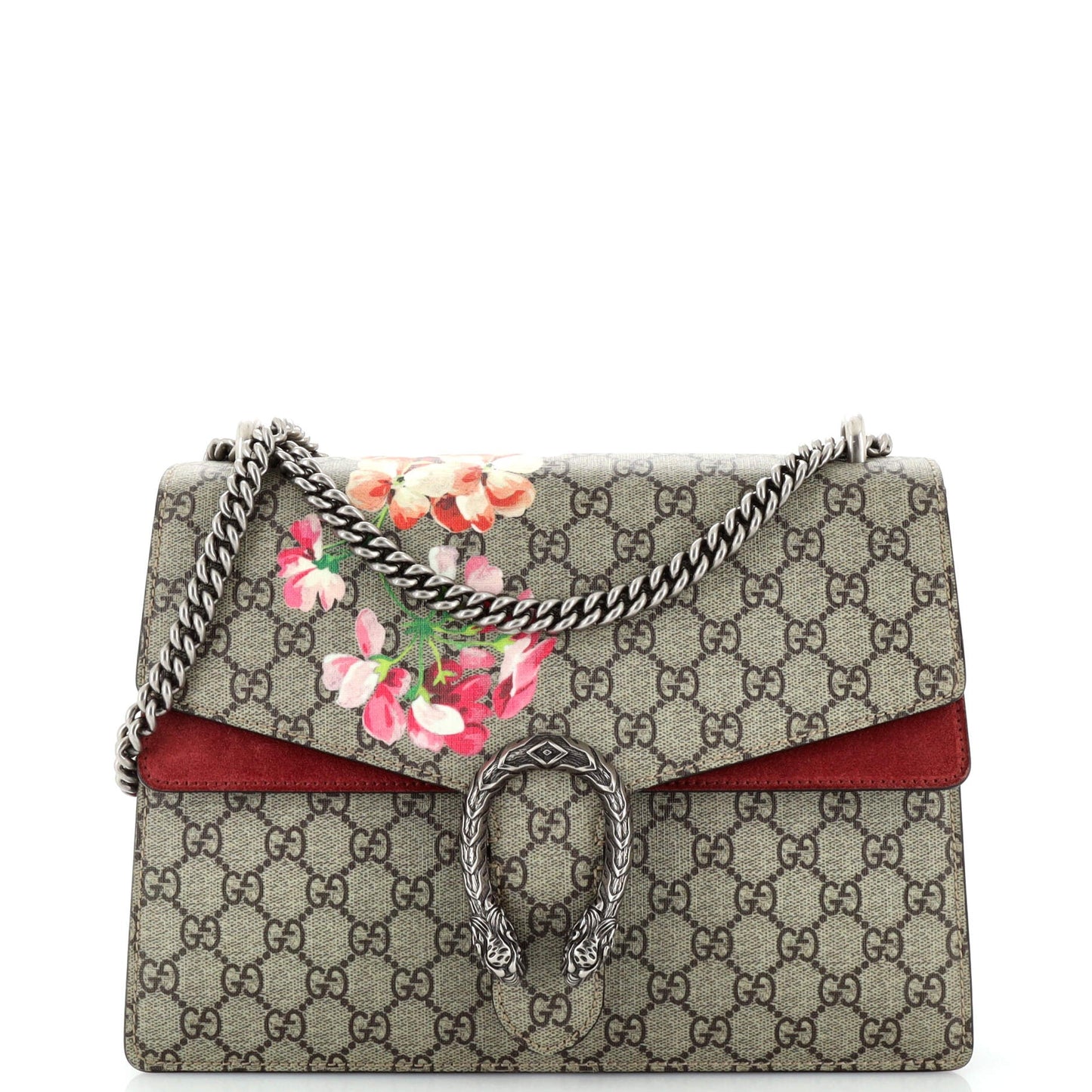 Luxury Gucci Trending 2025 Dionysus Bag Blooms Print GG Coated Canvas Medium