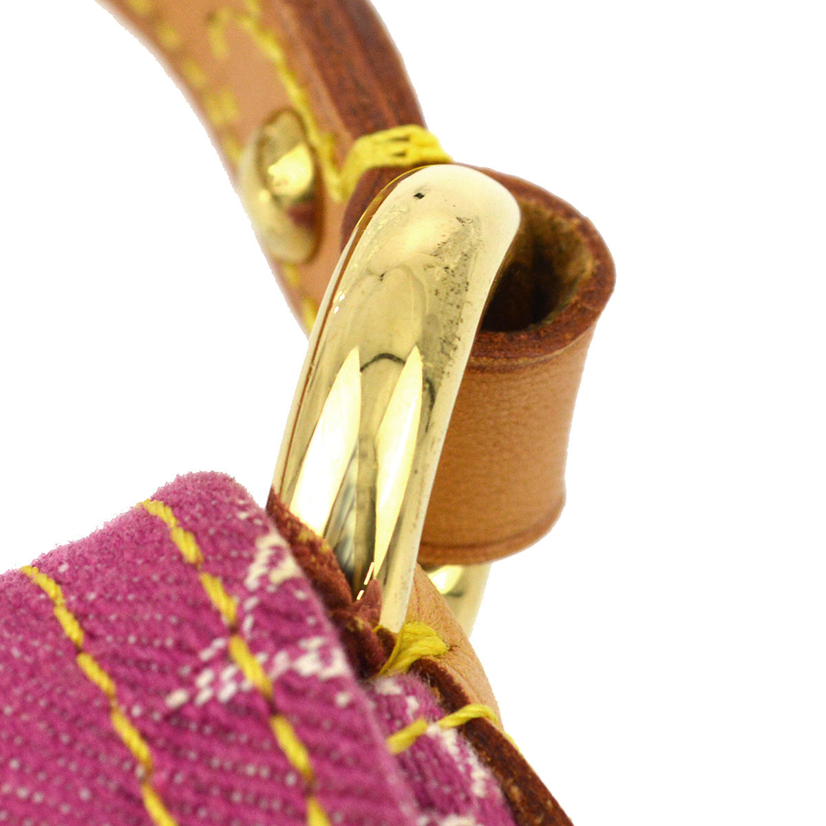 Louis Vuitton 2006 Pink Monogram Denim Mini Pleaty Handbag M95216