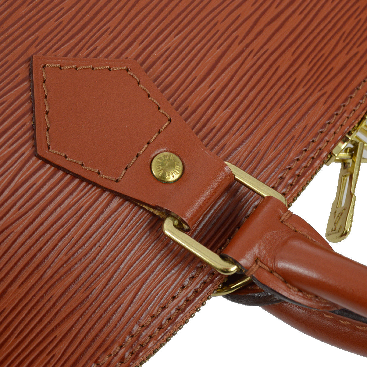 Louis Vuitton 1997 Alma Handbag Brown Epi M52143