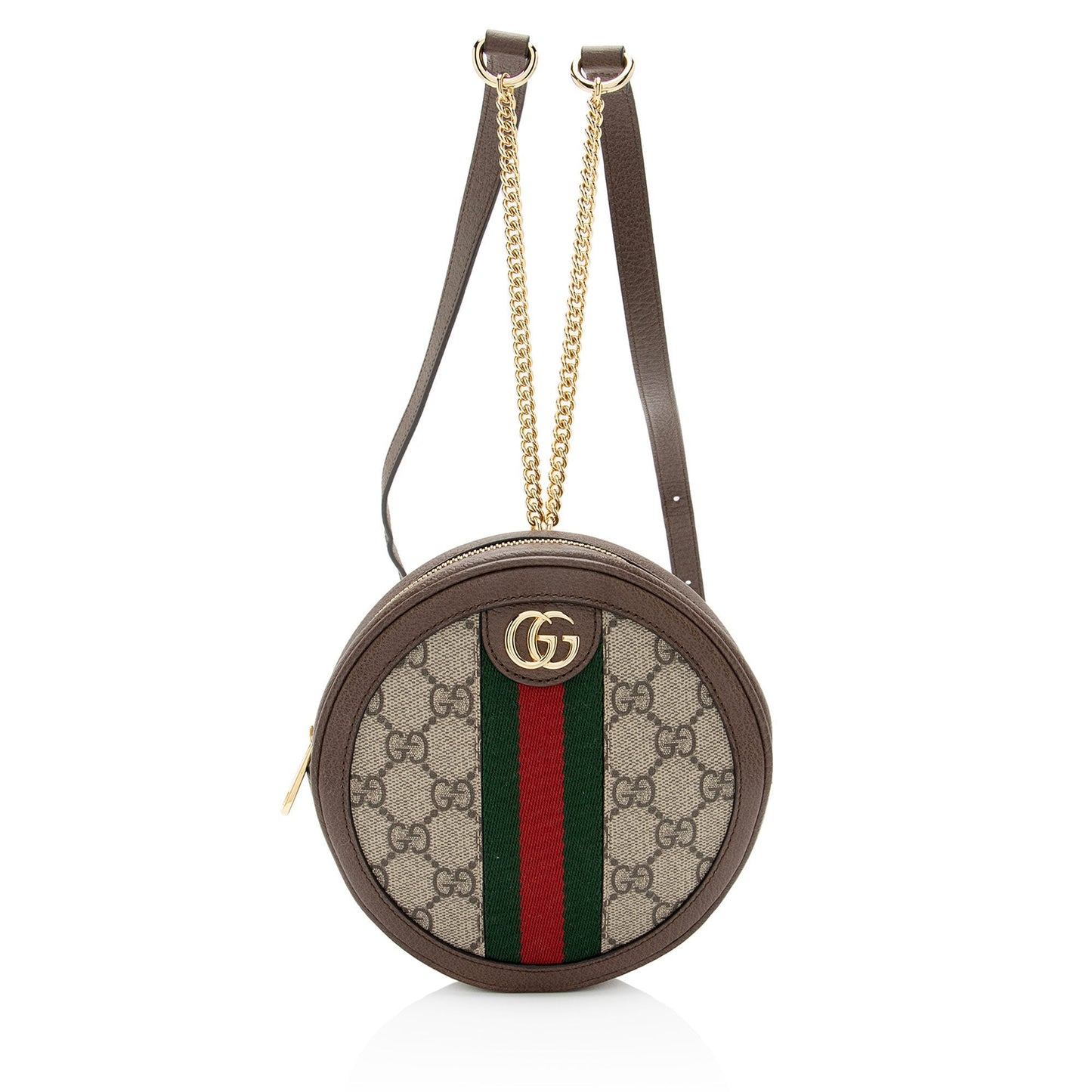 Luxury Gucci Trending 2025 GG Supreme Ophidia Round Mini Backpack