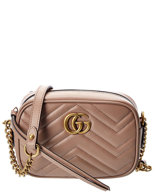 Luxury Gucci Trending 2025 GG Marmont Mini Matelasse Leather Crossbody Camera Bag