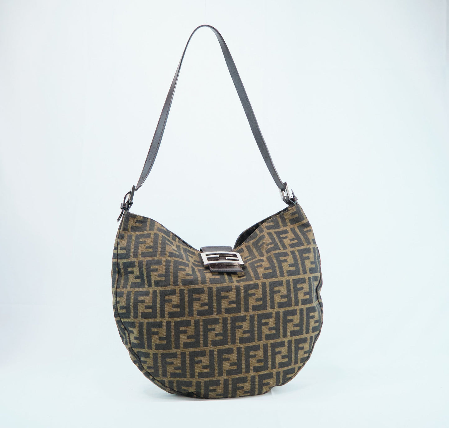 Luxury FendiZucca Canvas Hobo Bag - '10s