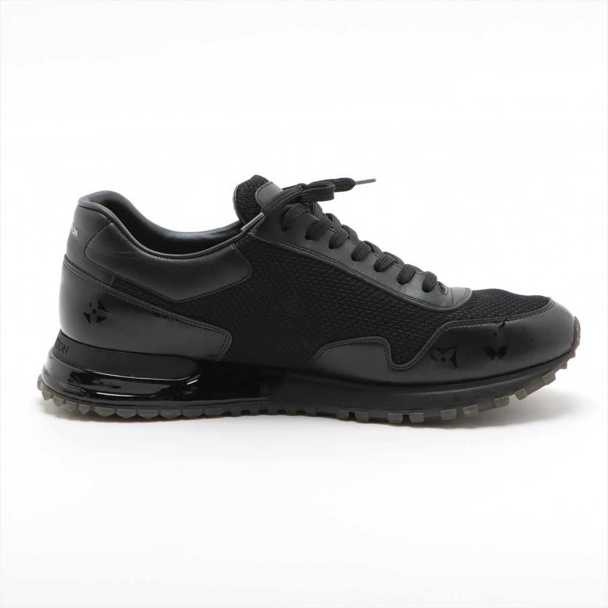 Louis Vuitton Lanew Line 21 Years Mesh X Leather Trainers 8 Men Black GO1211 Monogram  Bag