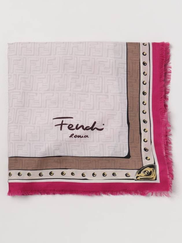 Luxury Fendi Wool Silk Shawl Scarf