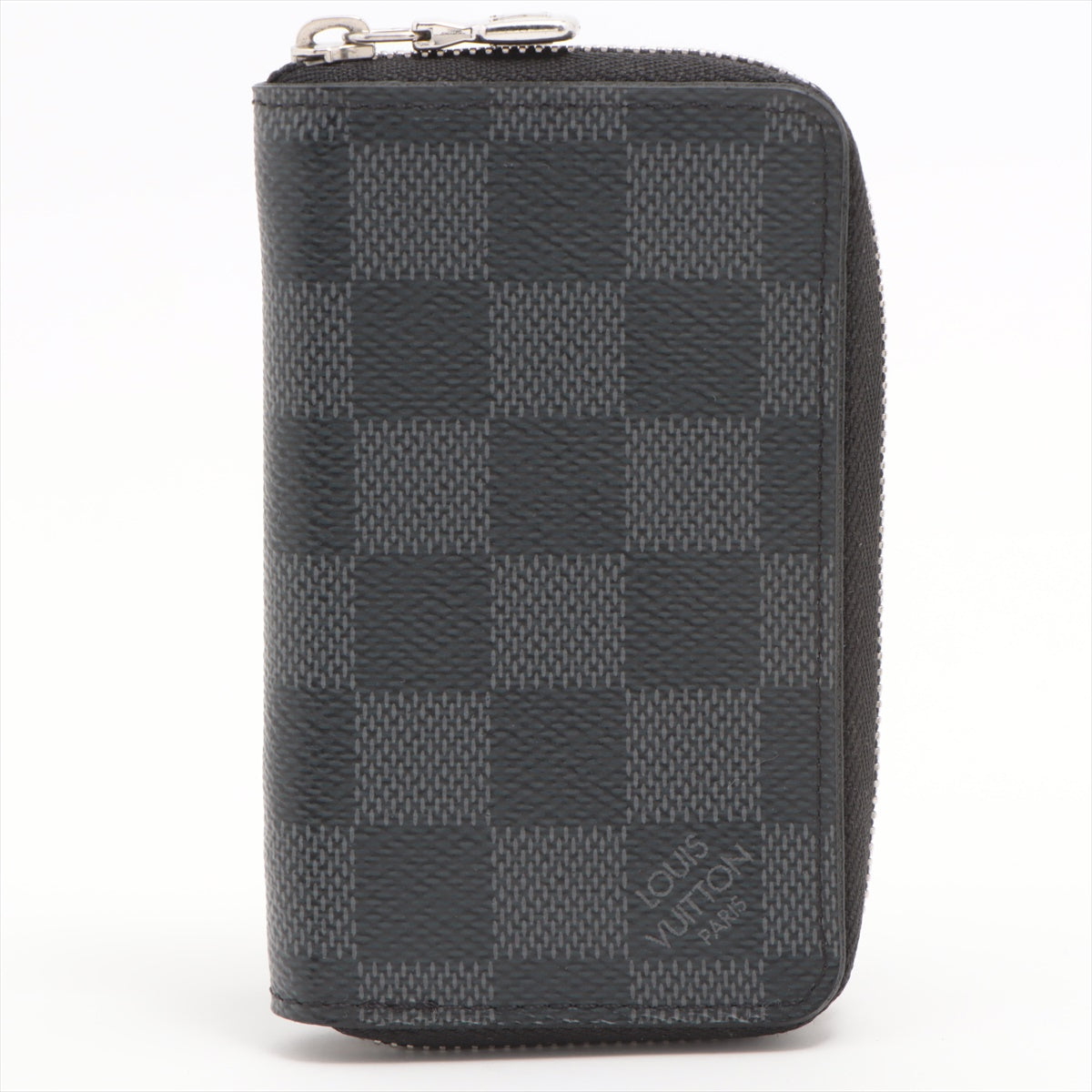 Louis Vuitton Damier Graphit Zippyr Coin Pass N63076 Black Coin Case  Reaction