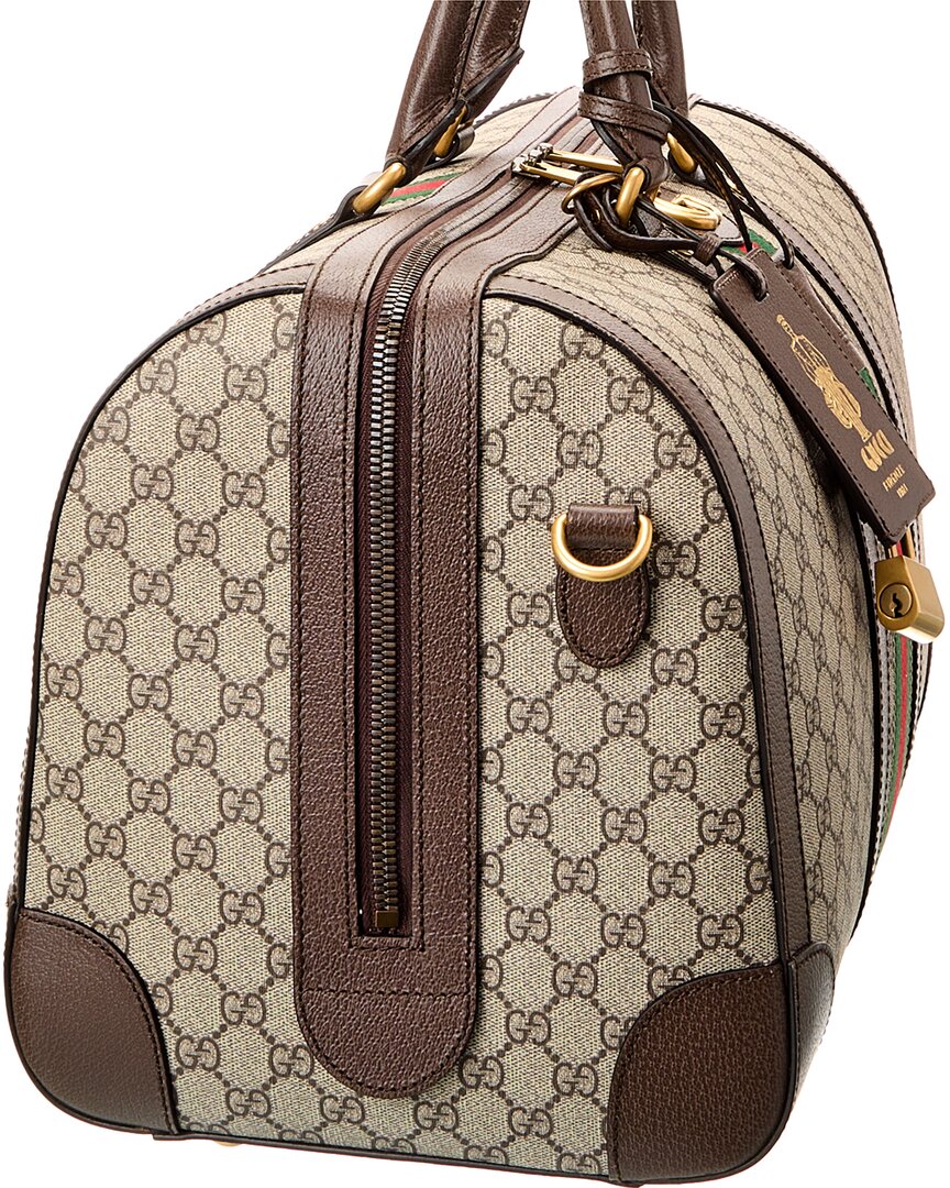 Gucci Savoy Medium GG Supreme Canvas & Leather Satchel