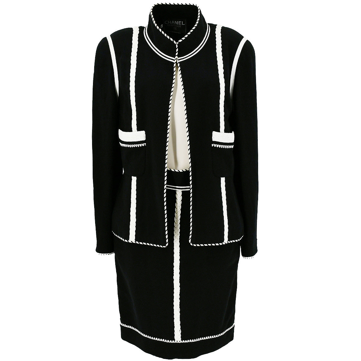 Luxury Chanel colour-block skirt suit #38 #42