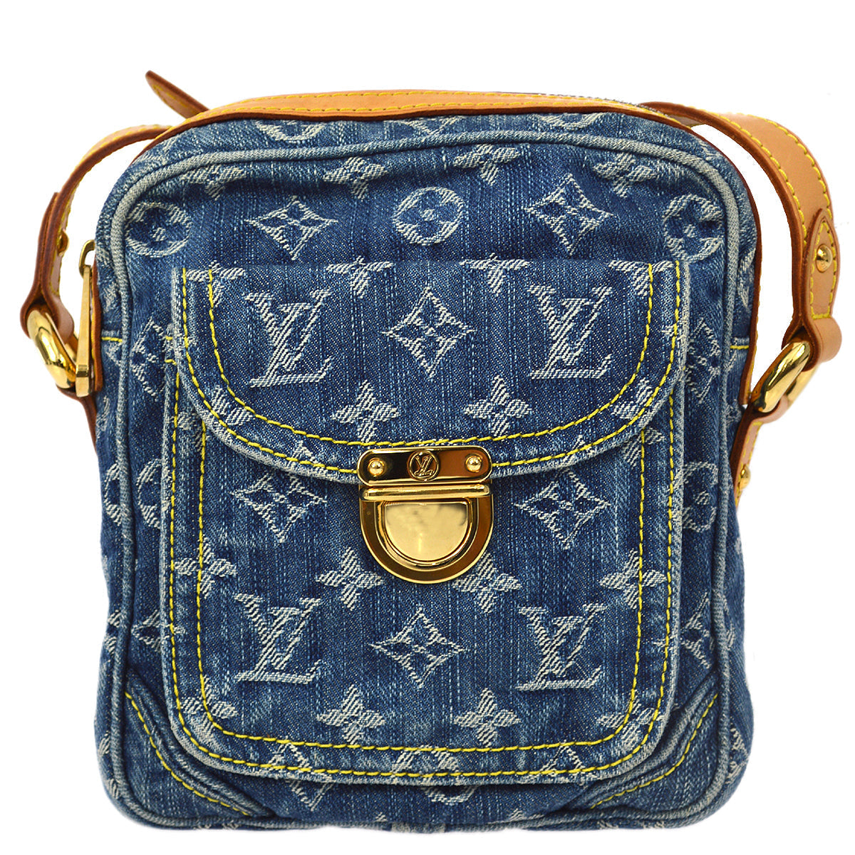 Louis Vuitton 2007 Monogram Denim Camera Bag M95348
