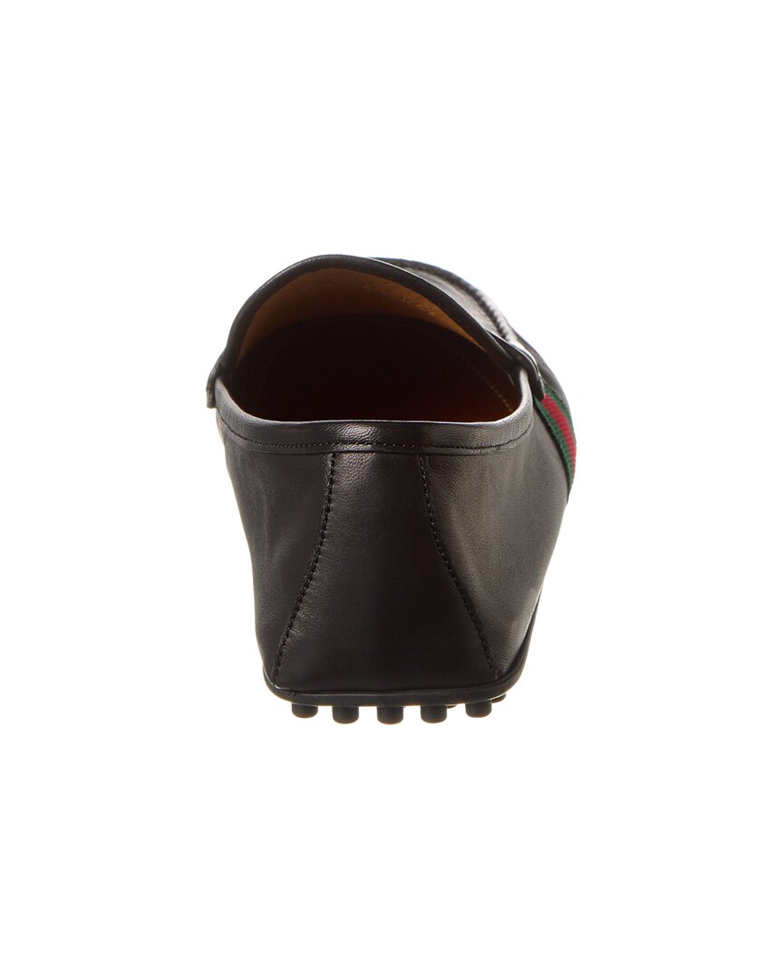 Luxury Gucci Trending 2025 Web Leather Driver