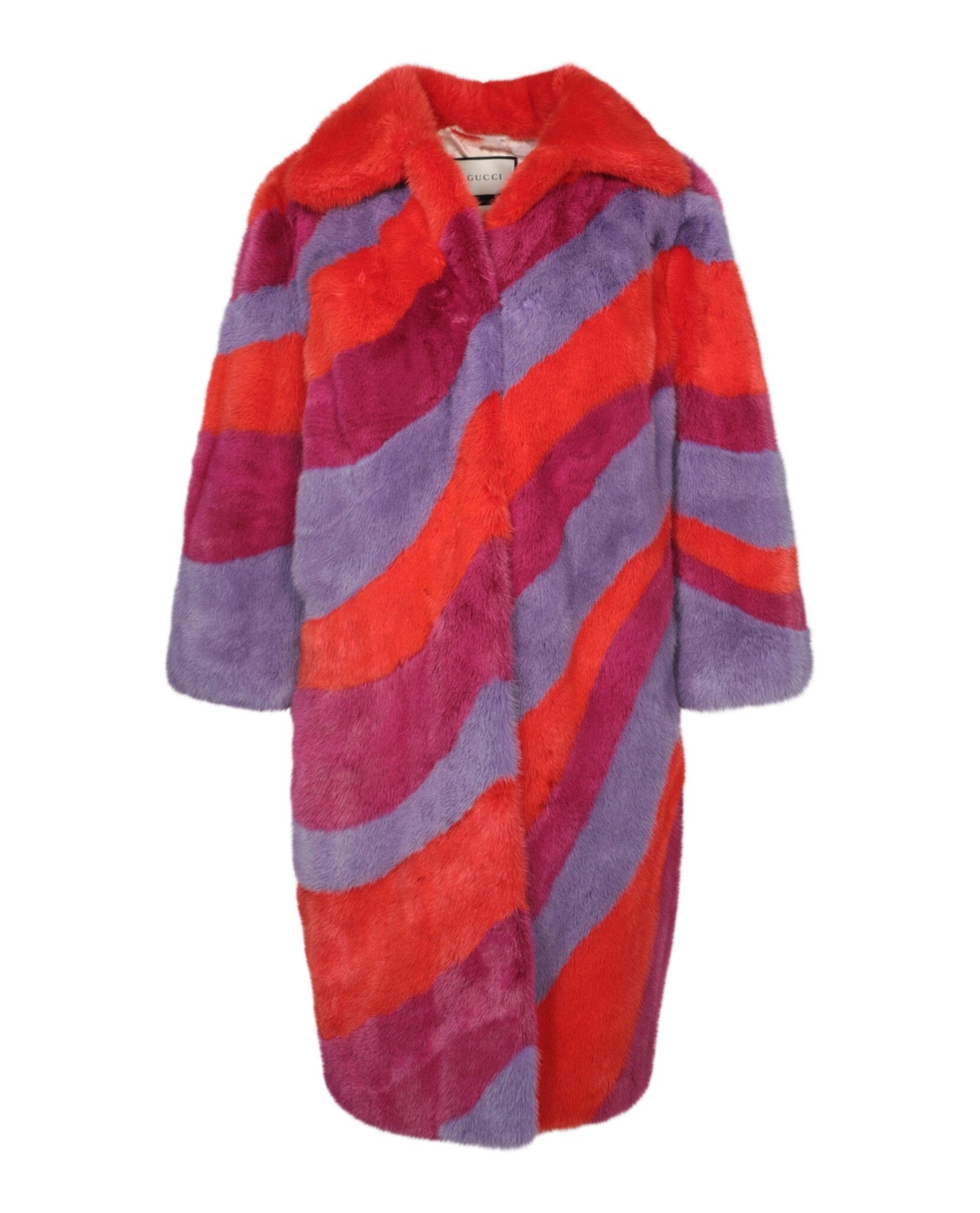 Gucci Wave Intarsia Mink Fur Coat