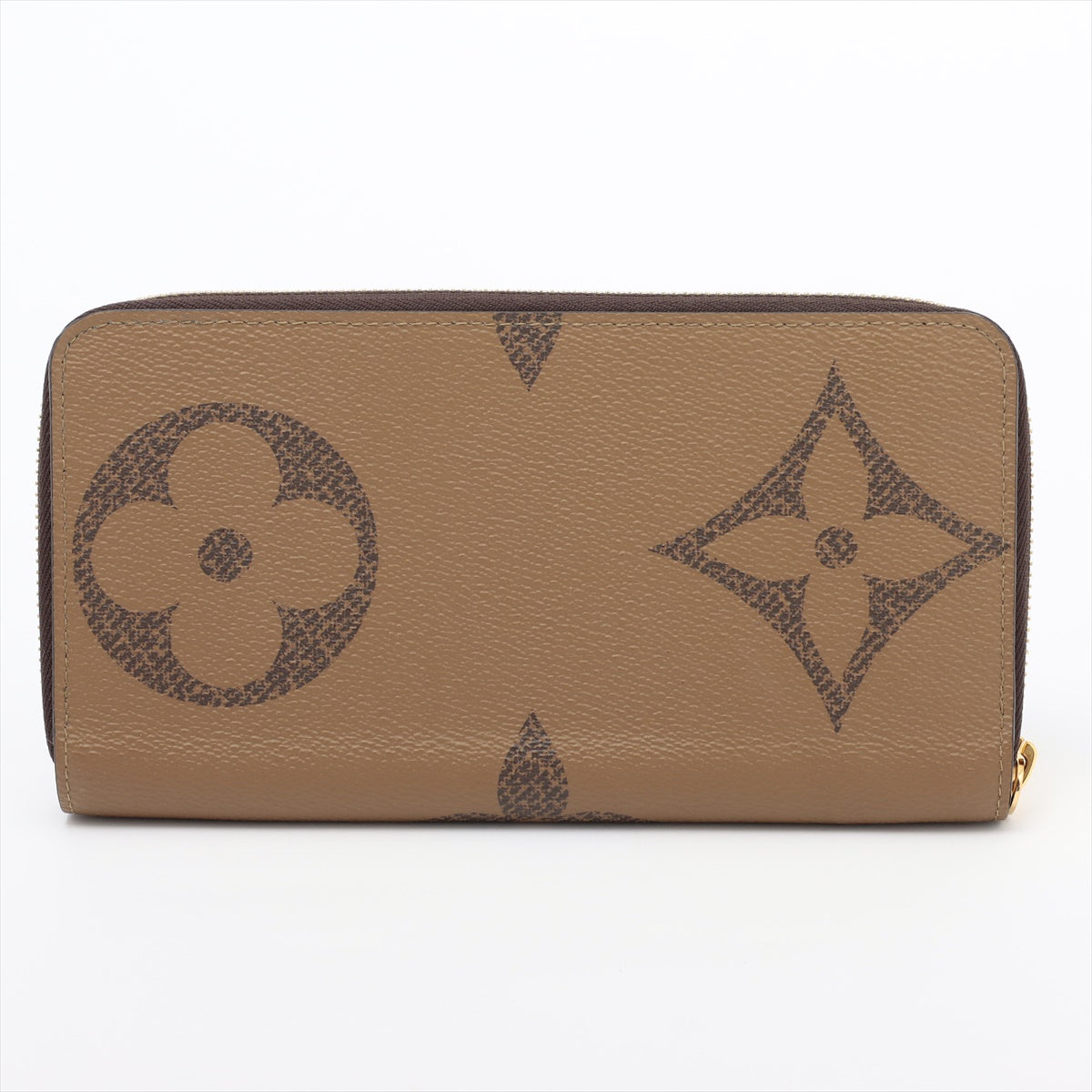 Louis Vuitton Giant Monogram Reversee Zippie Wallet M69353 Black X Brown Round Zip Wallet