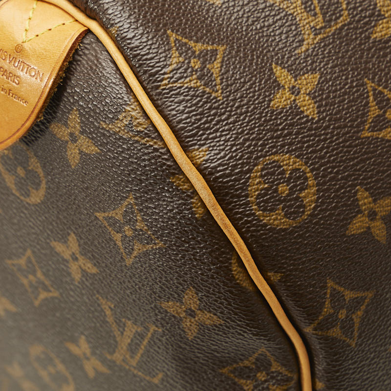 Louis Vuitton Monogram Speedy 35 Handbag M41524 Brown PVC Leather  Louis Vuitton