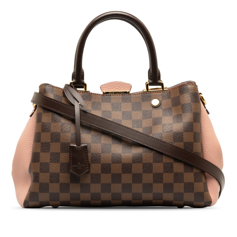 Louis Vuitton Brittany Handbag 2WAY N41674 Brown Pink PVC Leather  Louis Vuitton
