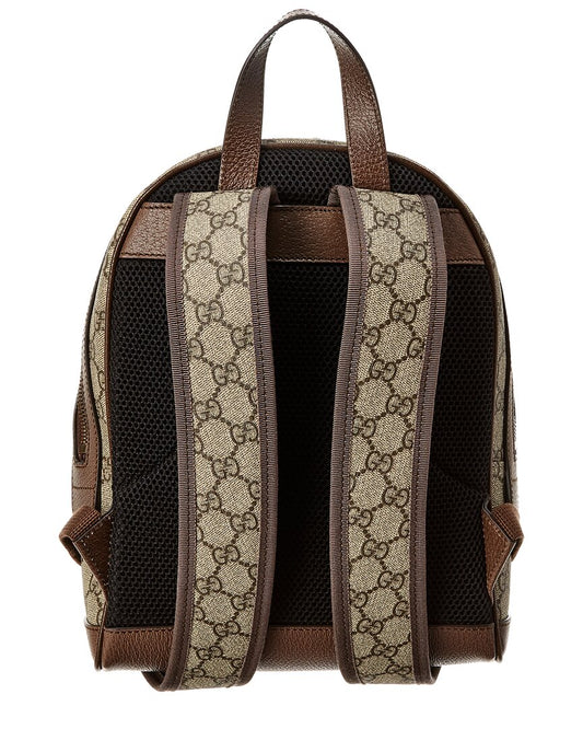Luxury Gucci Trending 2025 Ophidia Small GG Supreme Canvas & Leather Backpack, Brown