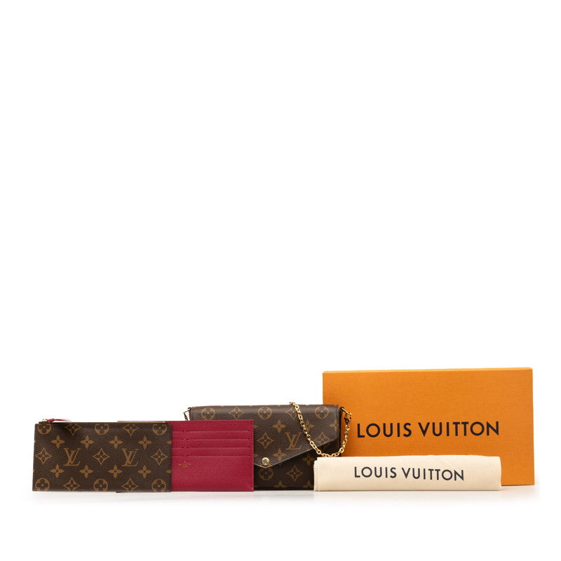 Louis Vuitton Monogram Pochette Felice Chain Shoulder Bag Backpack M61276 Brown Fucks PVC Leather  Louis Vuitton